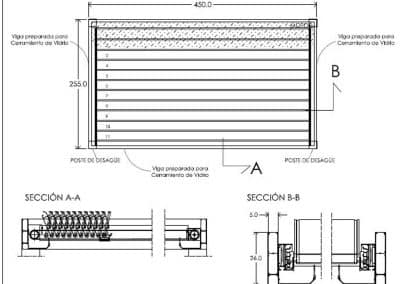 PLANO TÉCNICO PÉRGOLA BIOCLIMÁTICA RETRÁCTIL EN ÁTICO DE ALCORCÓN MADRID