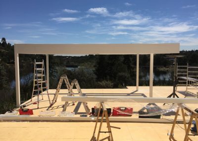 PERGOLA BIOCLIMATICA LAMAS ORIENTABLES MOTORIZADA EN TERRAZA TORRELODONES MADRID 2