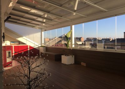 Techo Movil y Cortina de Cristal en terraza atico 2